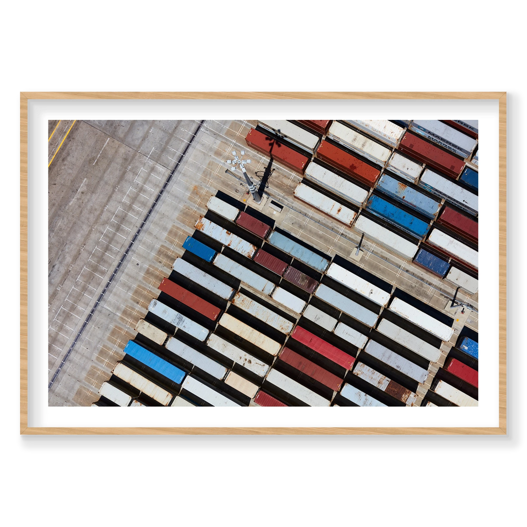 Grayscale, Botany Bay, Horizontal Print, natural Victorian Ash frame