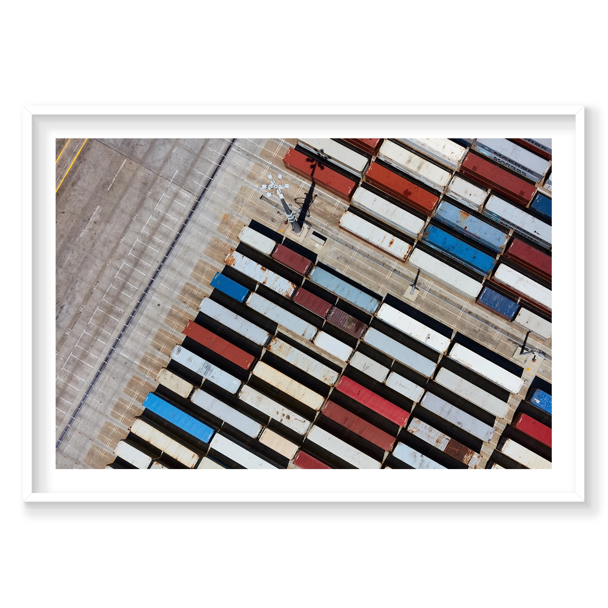 Grayscale, Botany Bay, Horizontal Print, white Victorian Ash frame
