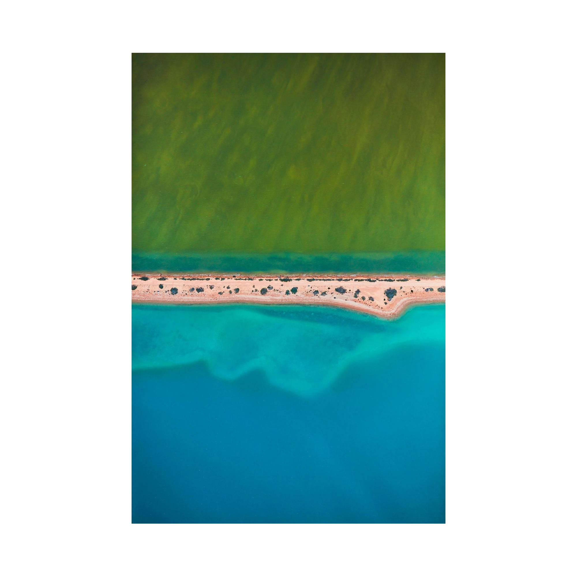 Green and Blue, Carrarang, Vertical Print, print only