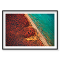 Green And Blue, Shark Bay, Horizontal Print, black Victorian Ash frame