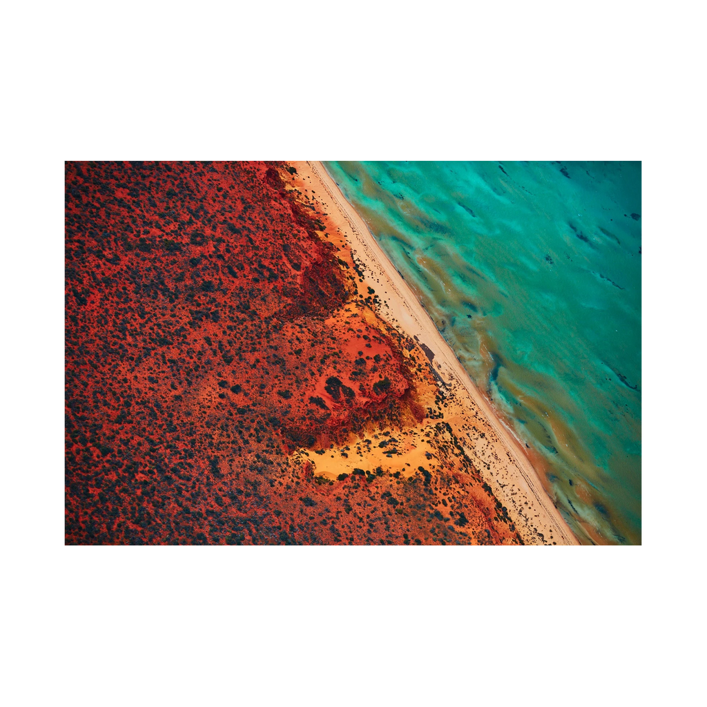 Green And Blue, Shark Bay, Horizontal Print, print only