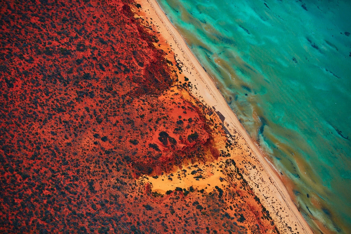 Green And Blue, Shark Bay, Horizontal Print