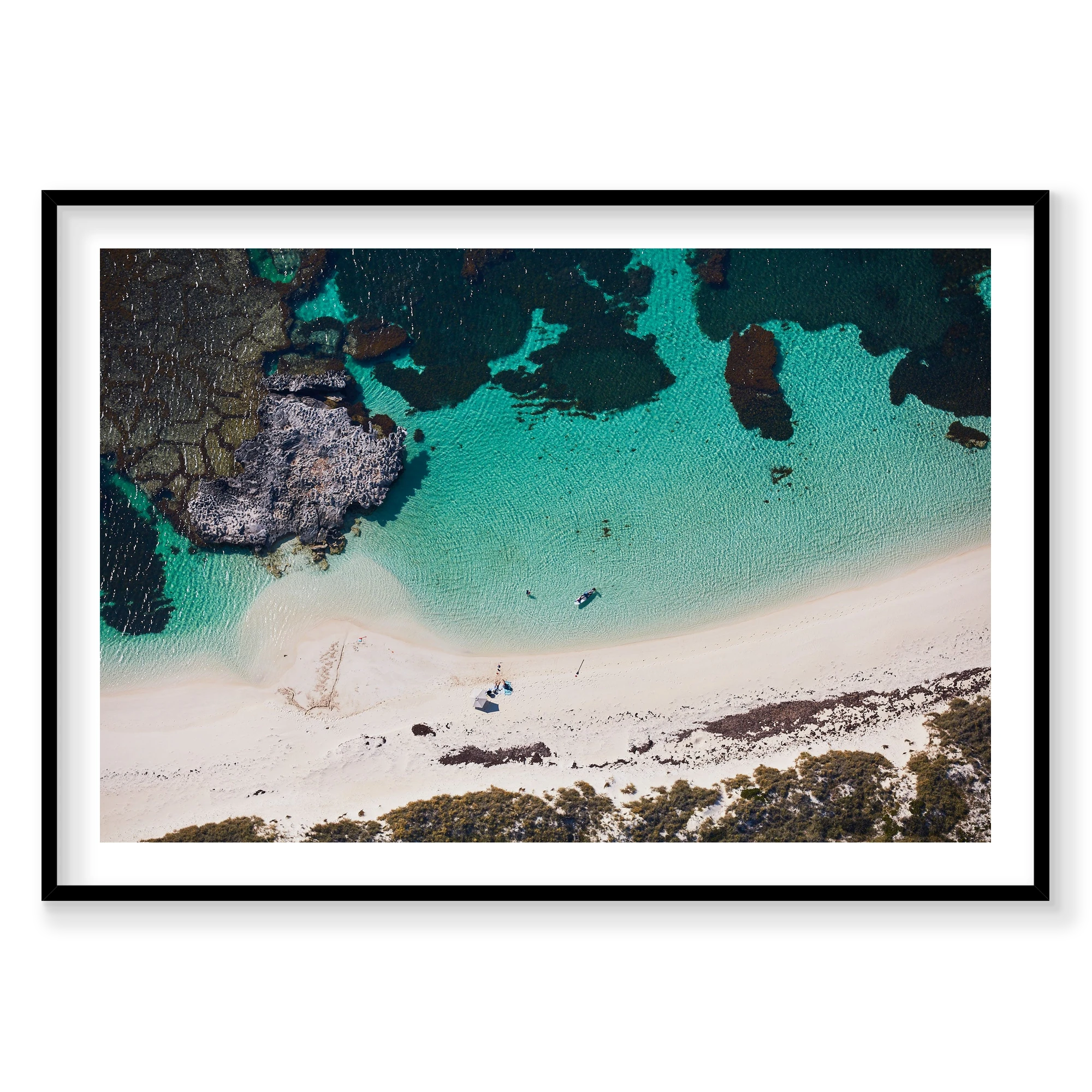 Hideaway, Rottnest Island, WA, Horizontal Print, black Victorian Ash frame