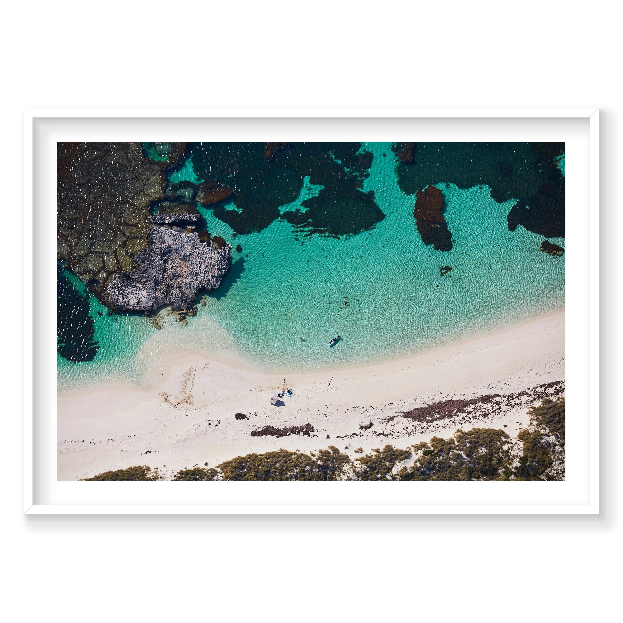 Hideaway, Rottnest Island, WA, Horizontal Print, white Victorian Ash frame