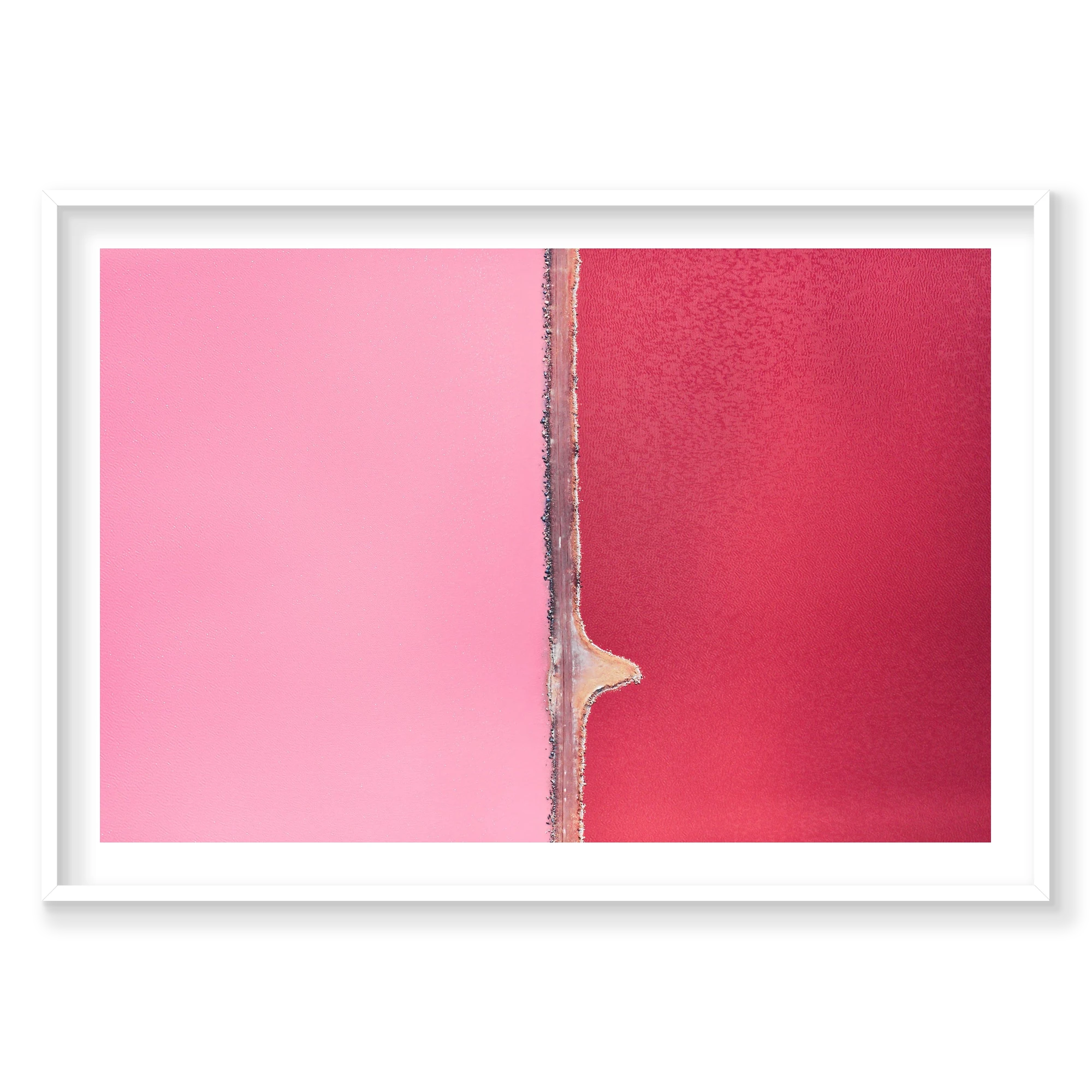 Separation, Hutt Lagoon, Horizontal Print, white Victorian Ash frame