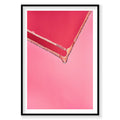 Aerial view of Hutt Lagoon pink salt lake corner detail from above, photography print by Remy Gerega