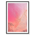 Aerial view of pink Hutt Lagoon with glittering salt formations, Western Australia, photography print by Remy Gerega