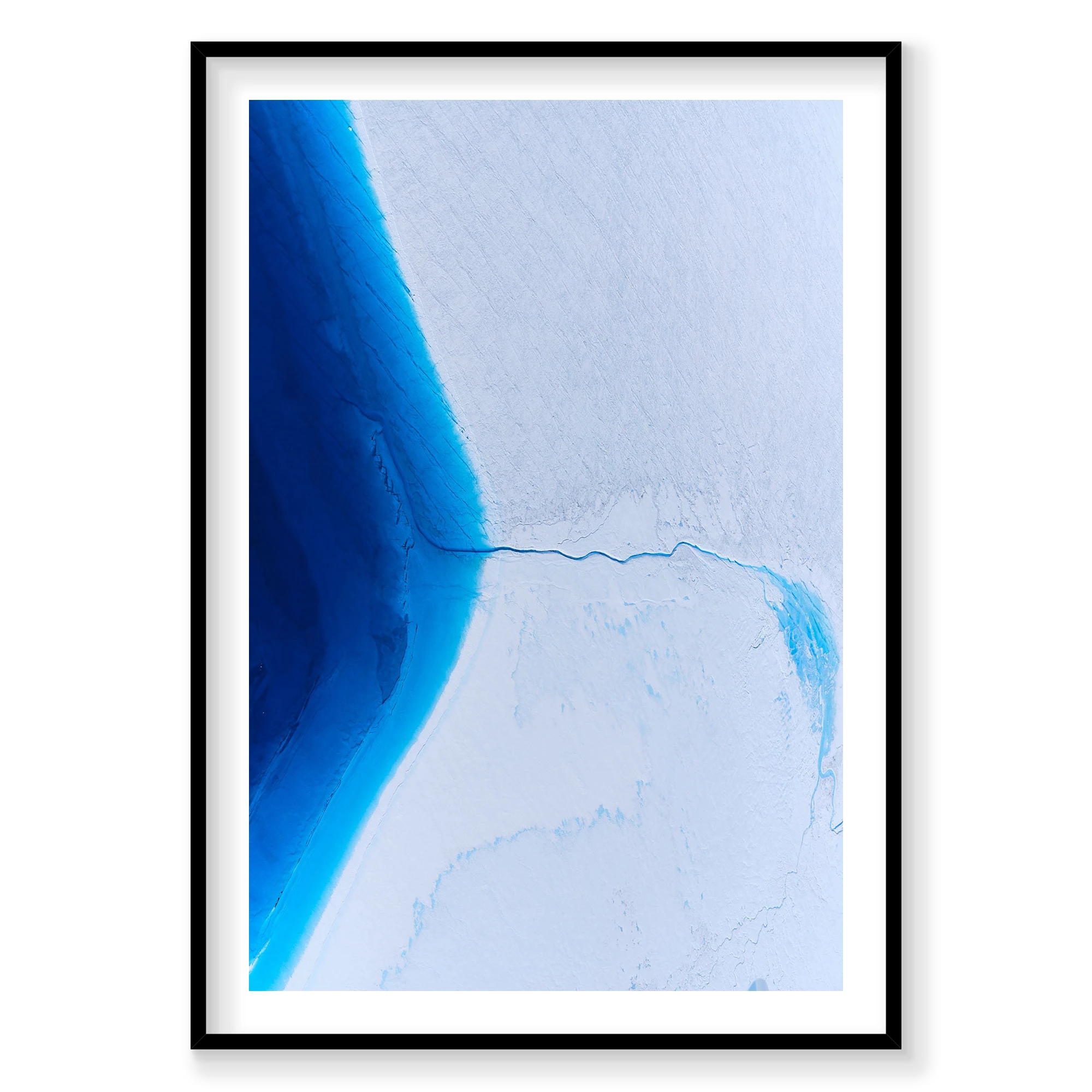 Ice Sheet, Greenland, Vertical Print, black Victorian Ash frame