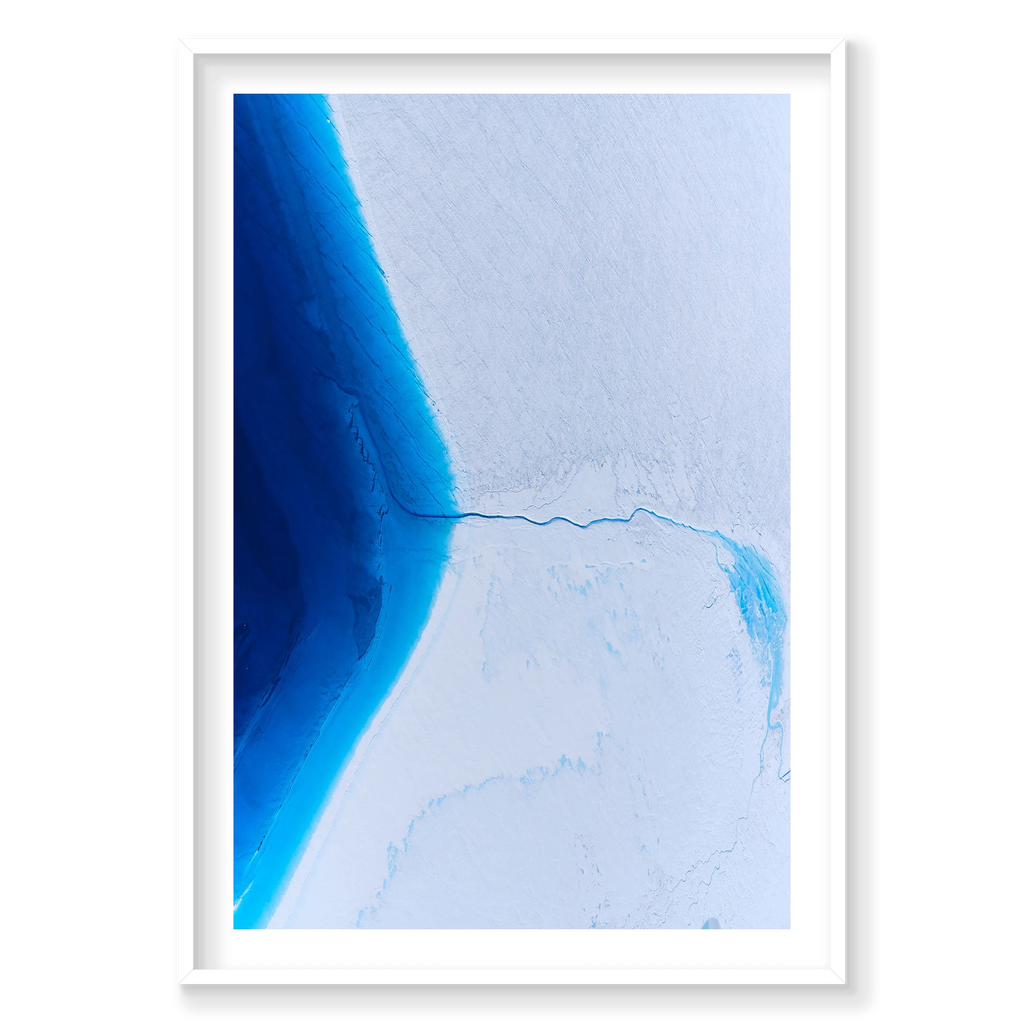 Ice Sheet, Greenland, Vertical Print, white Victorian Ash frame