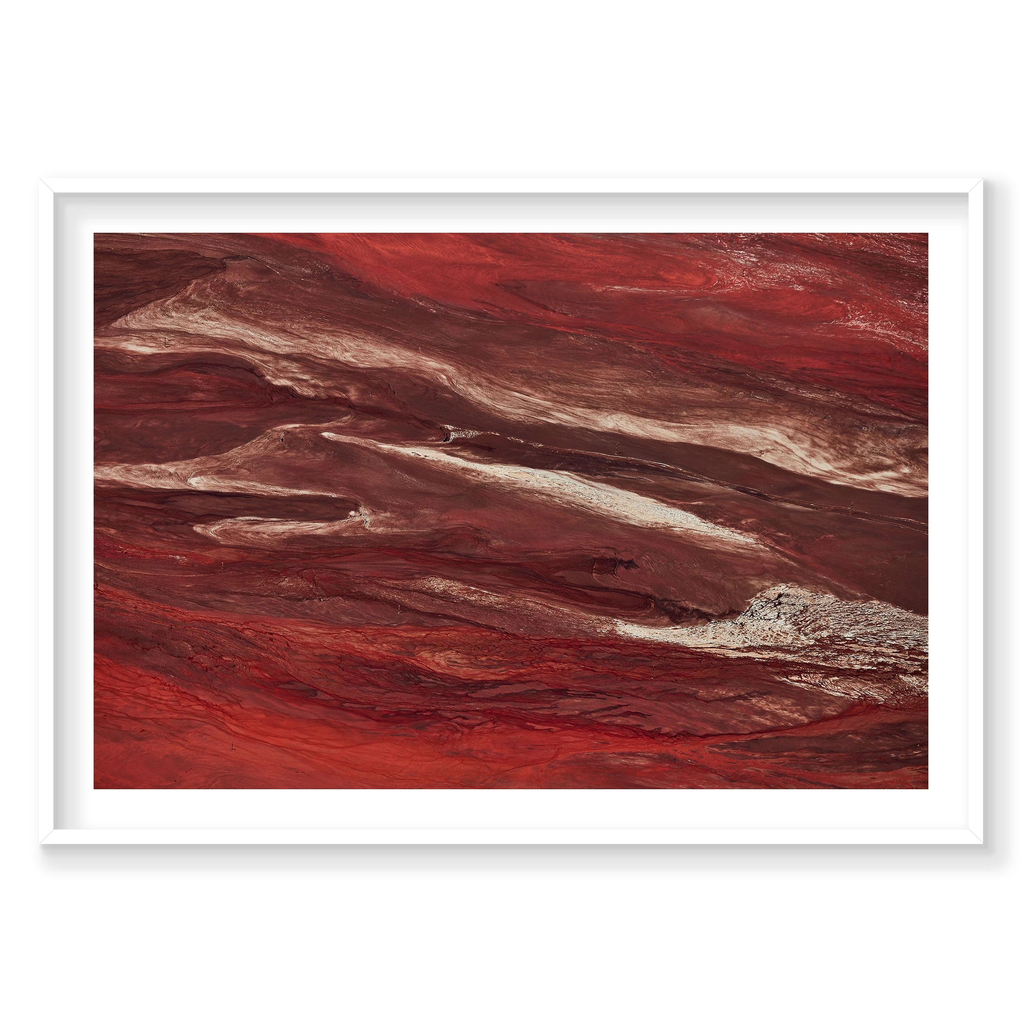 Iron Oxide, Western Australia, Horizontal Print, white Victorian Ash frame