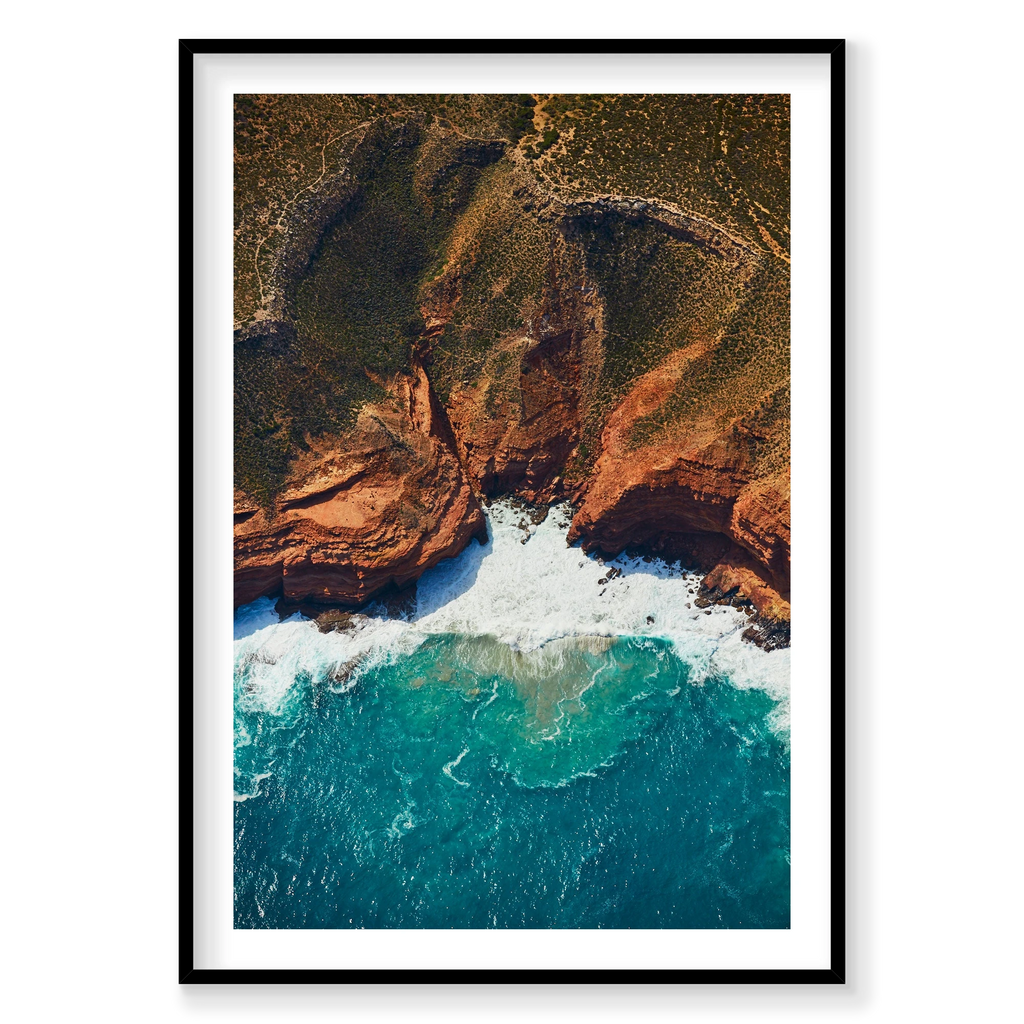 Jagged Edges, Kalbarri, Vertical Print, black Victorian Ash frame