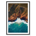 Jagged Edges, Kalbarri, Vertical Print, black Victorian Ash frame