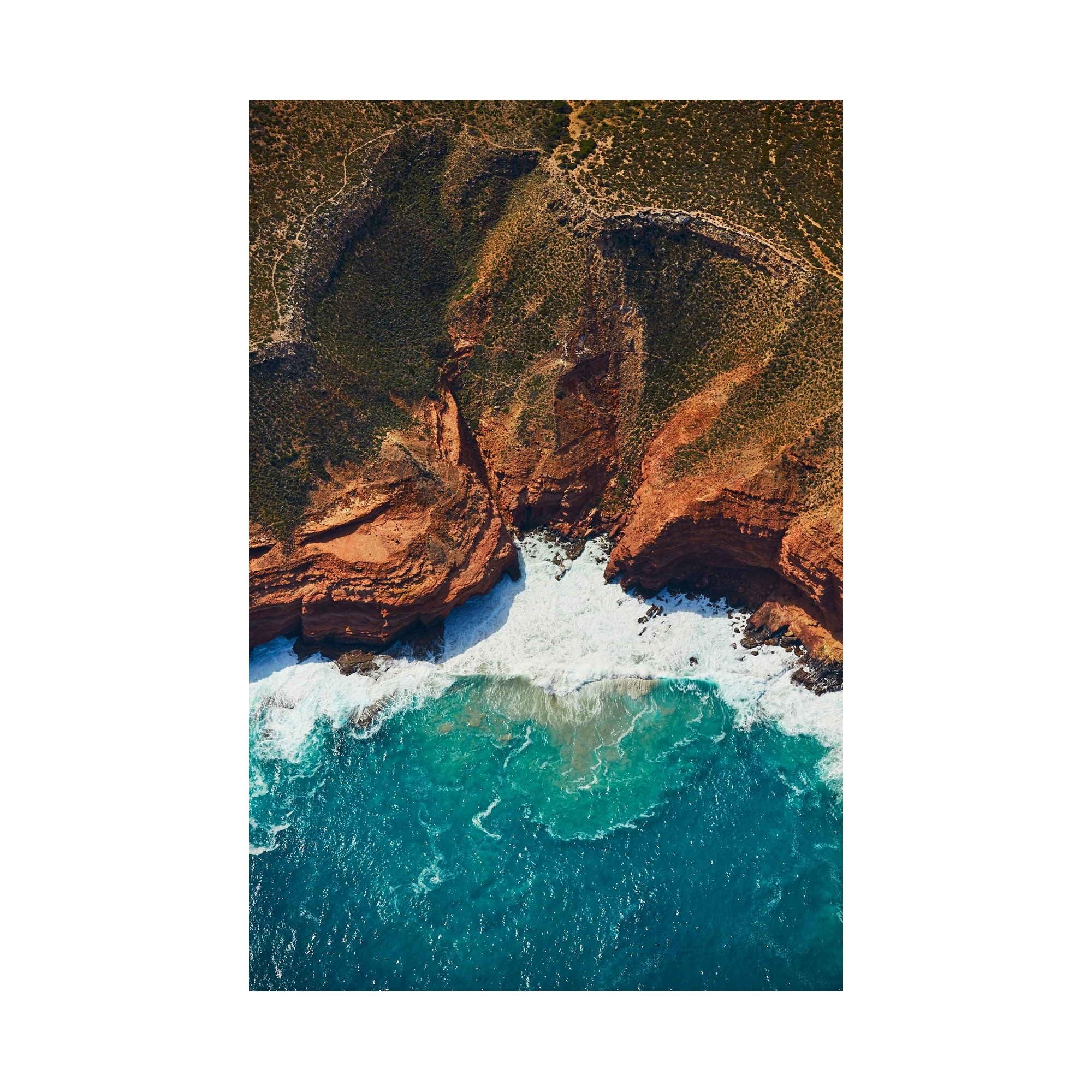 Jagged Edges, Kalbarri, Vertical Print, print only