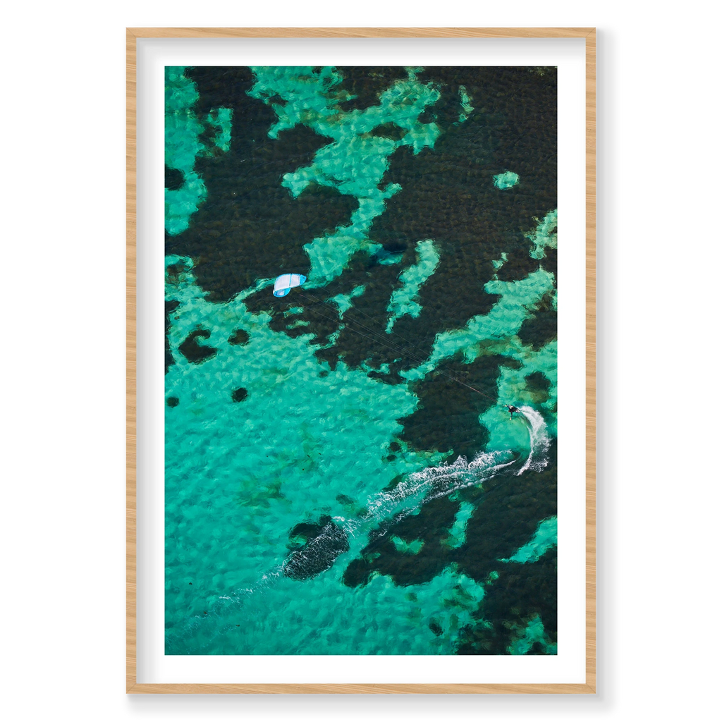 Kitepower, Rottnest Island, WA, Vertical Print, natural Victorian Ash frame