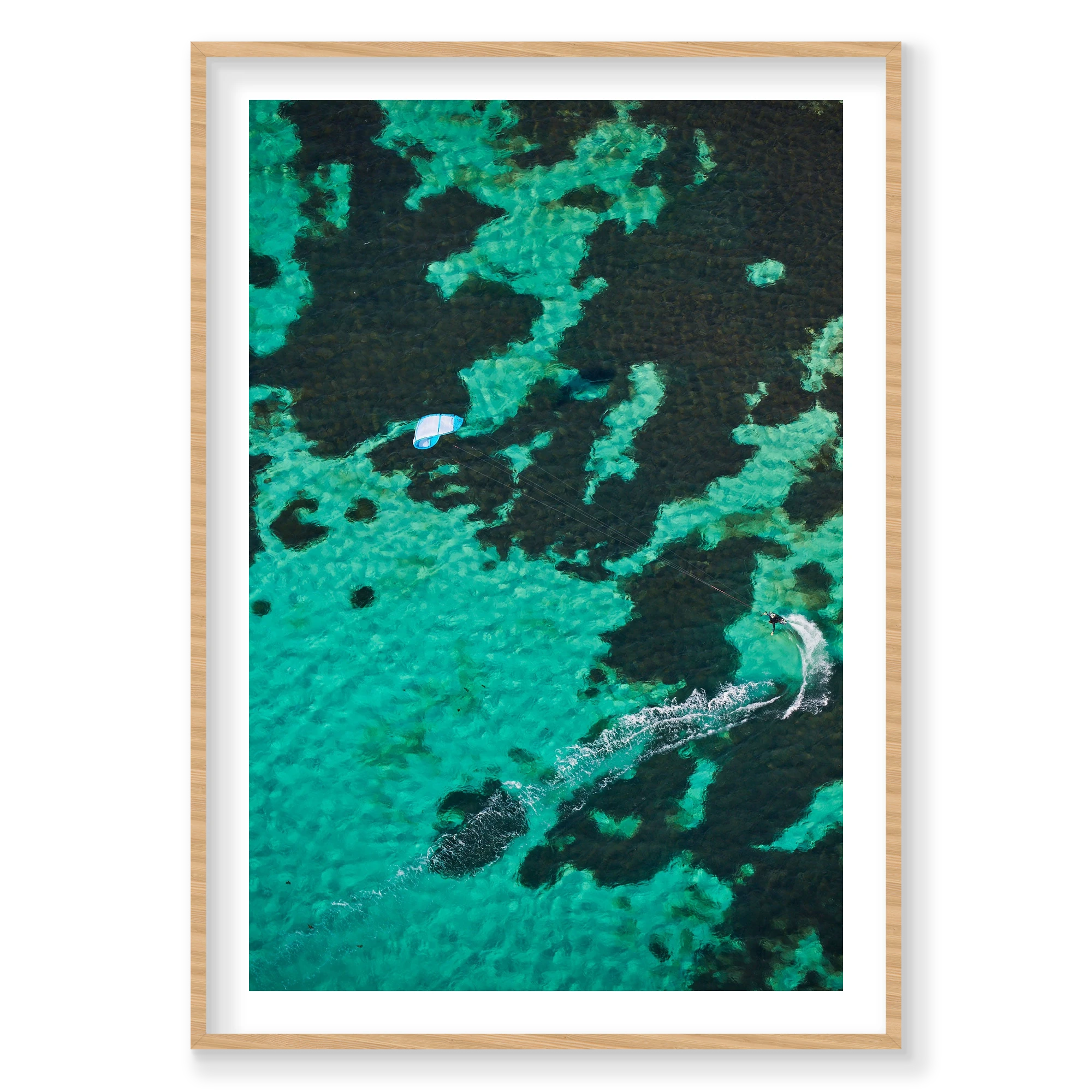 Kitepower, Rottnest Island, WA, Vertical Print, natural Victorian Ash frame