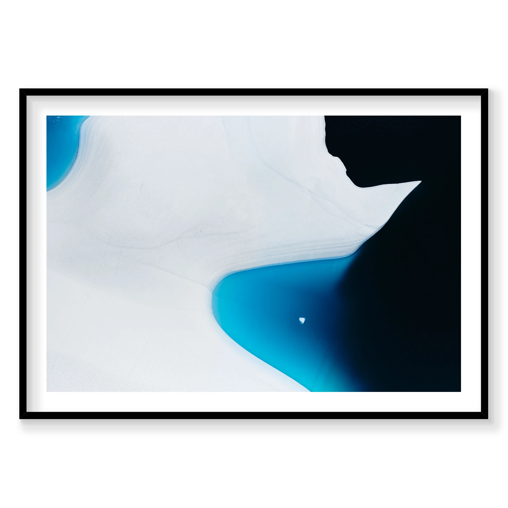 Knifepoint, Greenland, Horizontal Print, black Victorian Ash frame