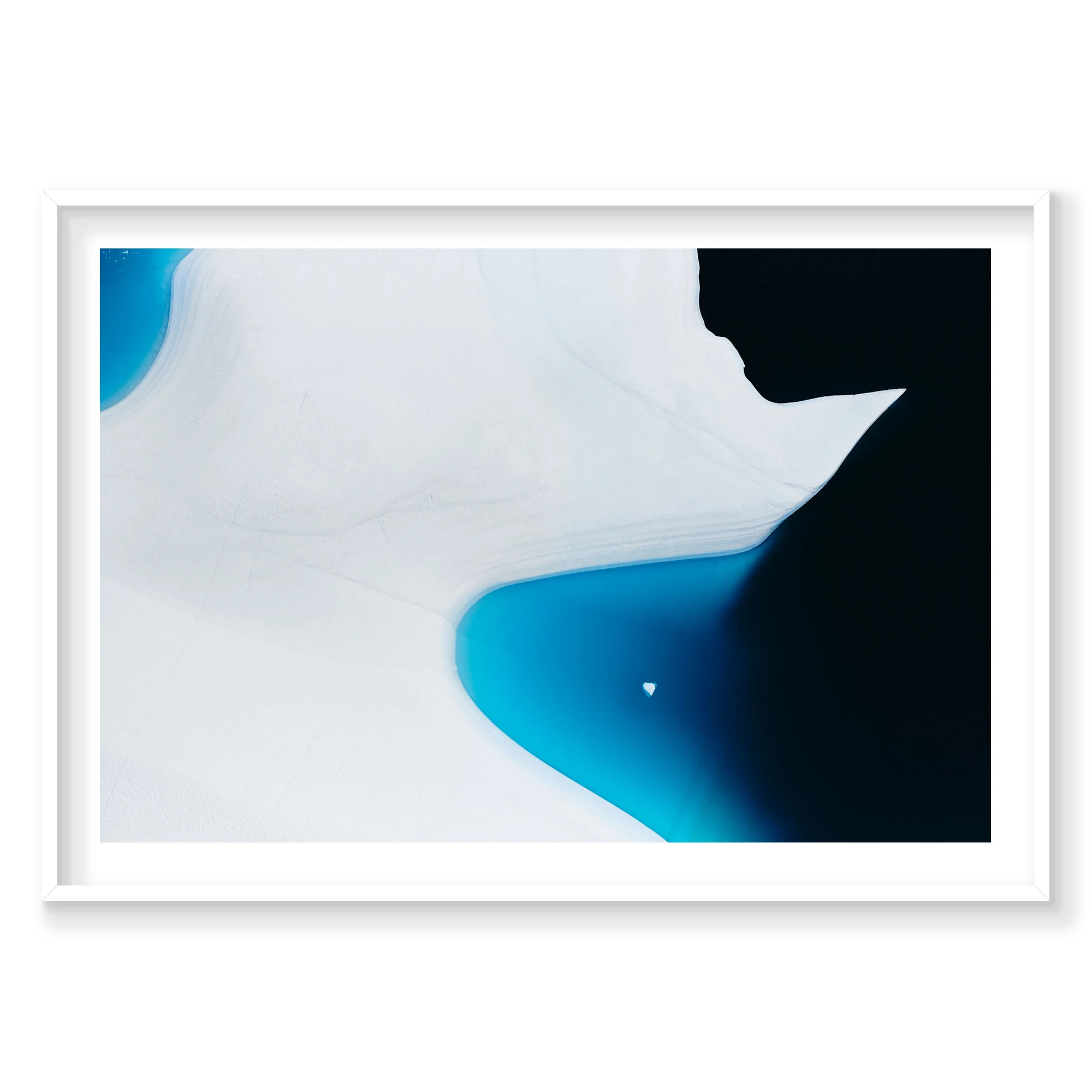 Knifepoint, Greenland, Horizontal Print, white Victorian Ash frame