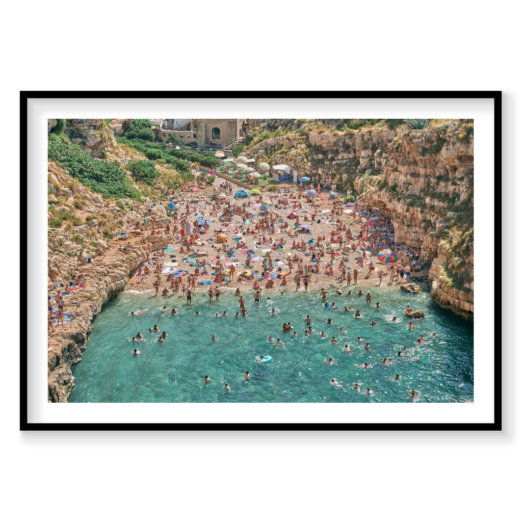 Lama Monachile, Italy, Landscape Print, black Victorian Ash frame
