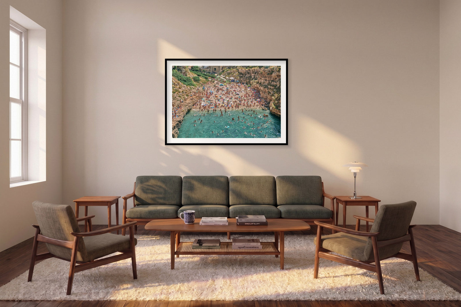 Lama Monachile, Italy, Landscape Print shown framed in a living room