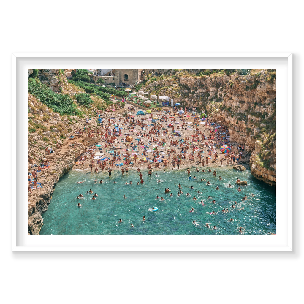 Lama Monachile, Italy, Landscape Print, white Victorian Ash frame