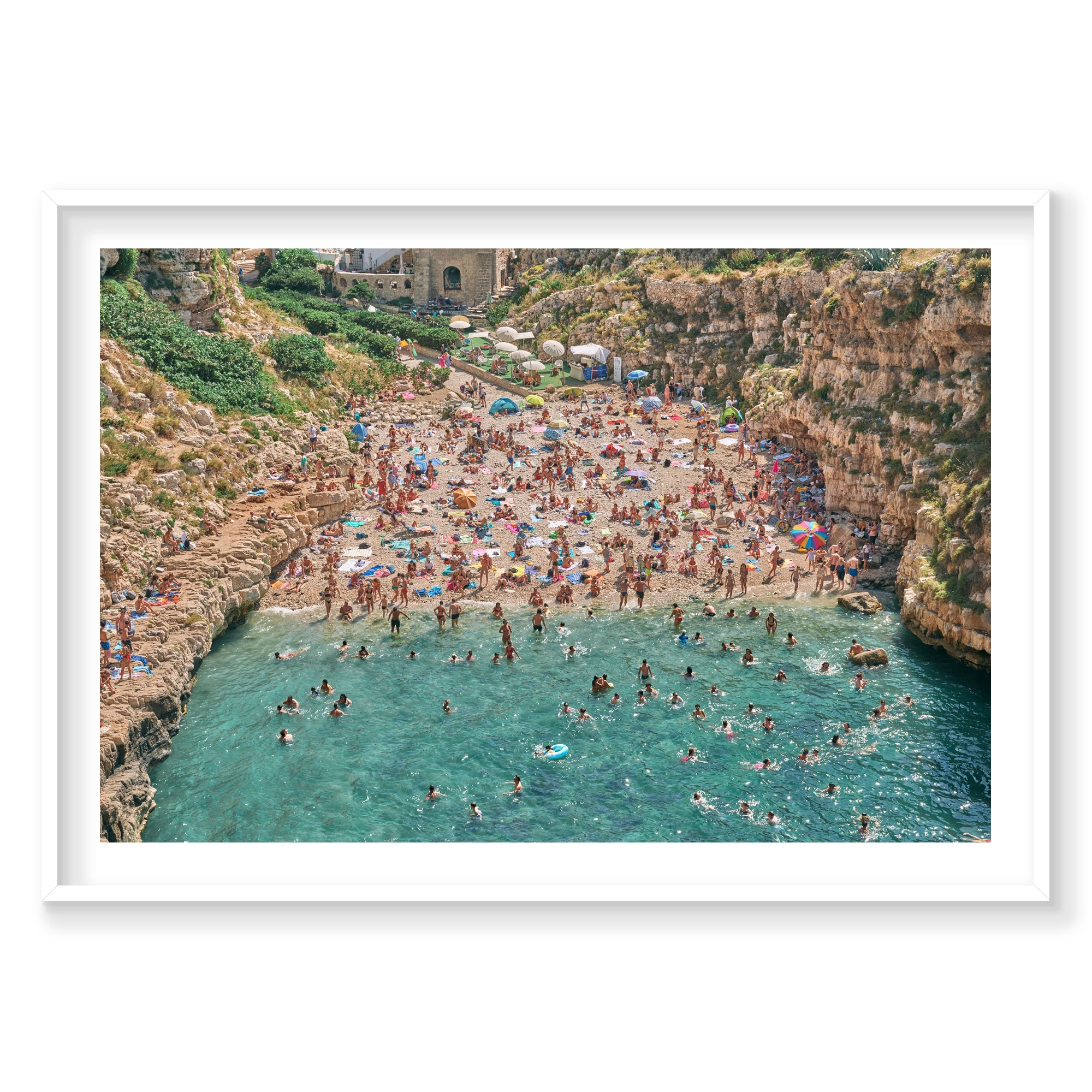 Lama Monachile, Italy, Landscape Print, white Victorian Ash frame