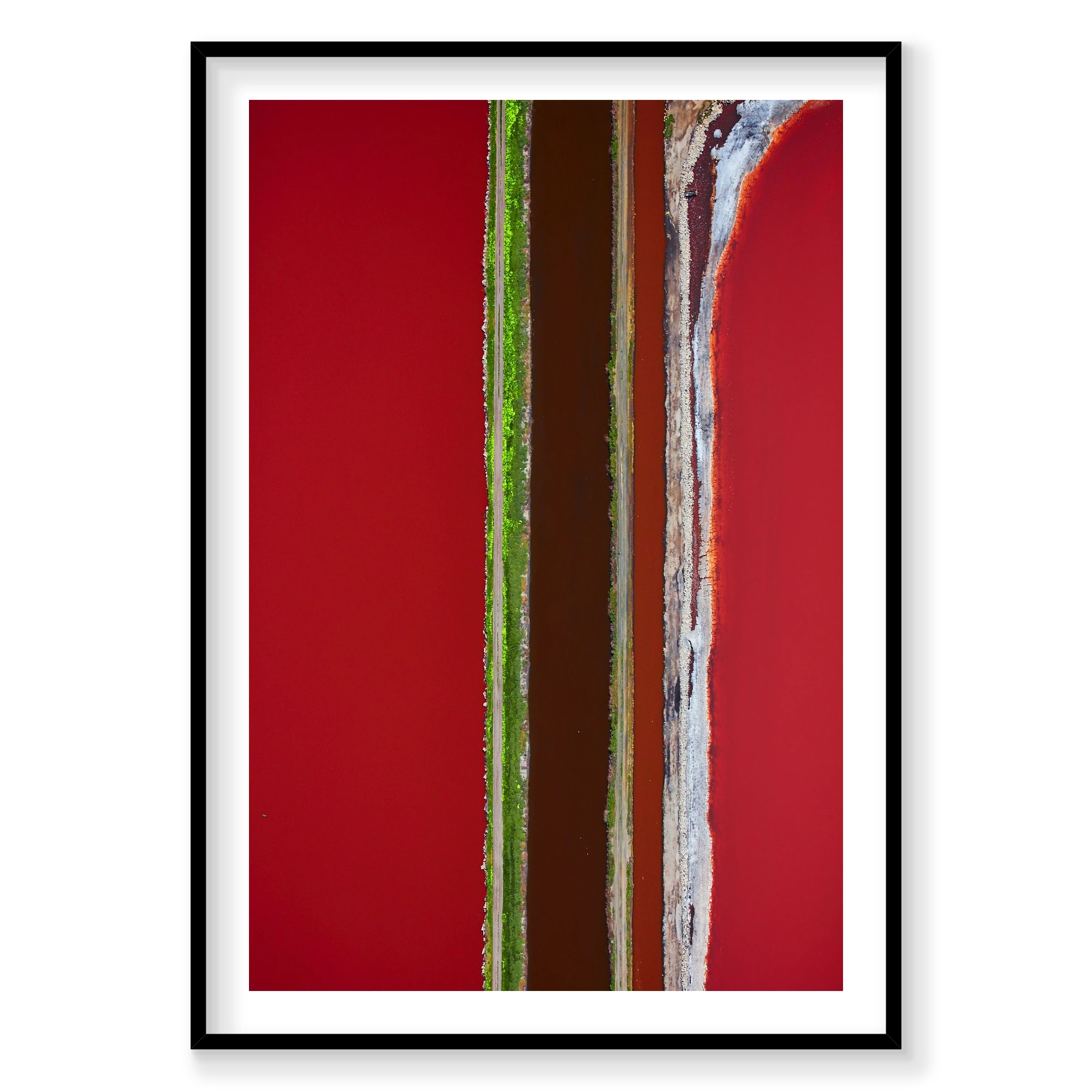 Laneways, San Francisco Bay, Vertical Print, black Victorian Ash frame
