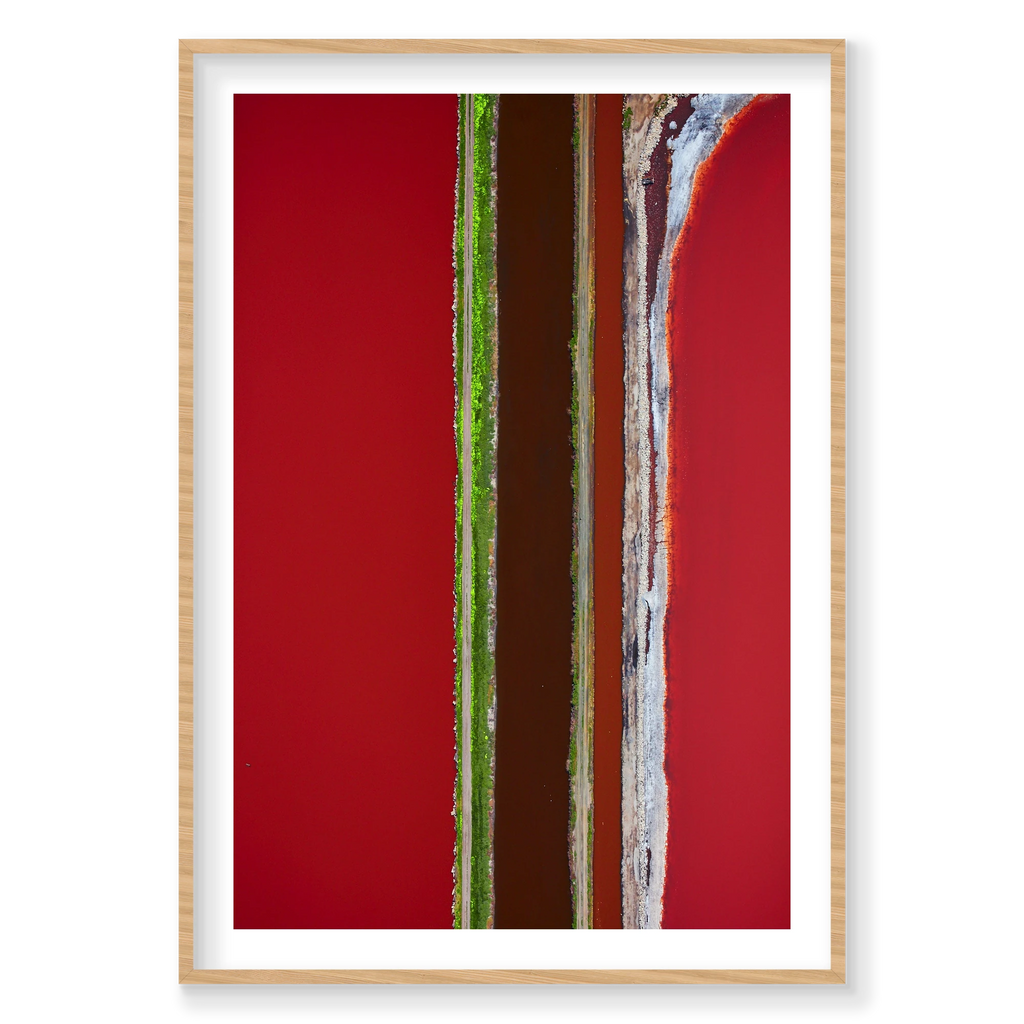 Laneways, San Francisco Bay, Vertical Print, natural Victorian Ash frame
