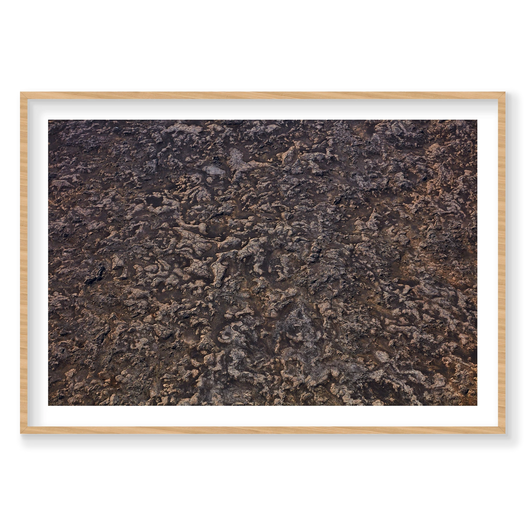 Lava Fields, Iceland, Horizontal Print, natural Victorian Ash frame