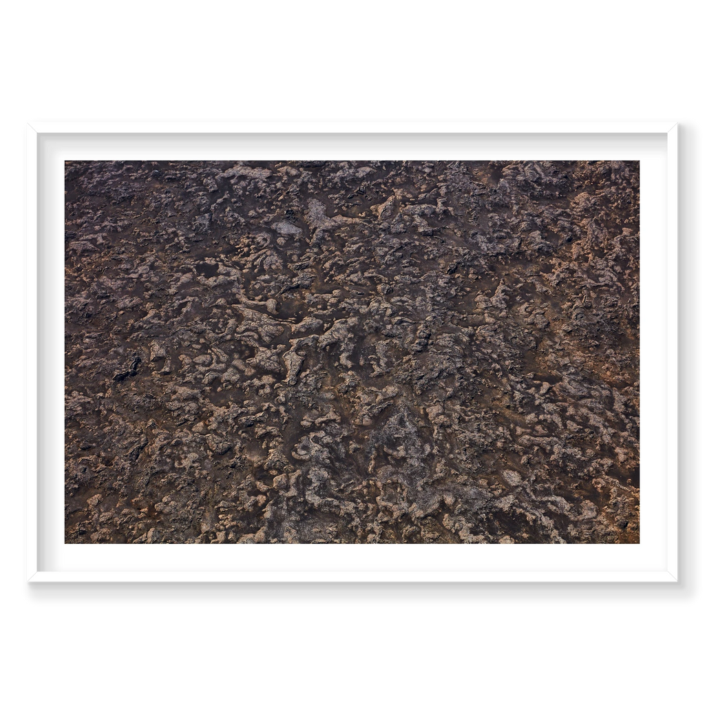 Lava Fields, Iceland, Horizontal Print, white Victorian Ash frame