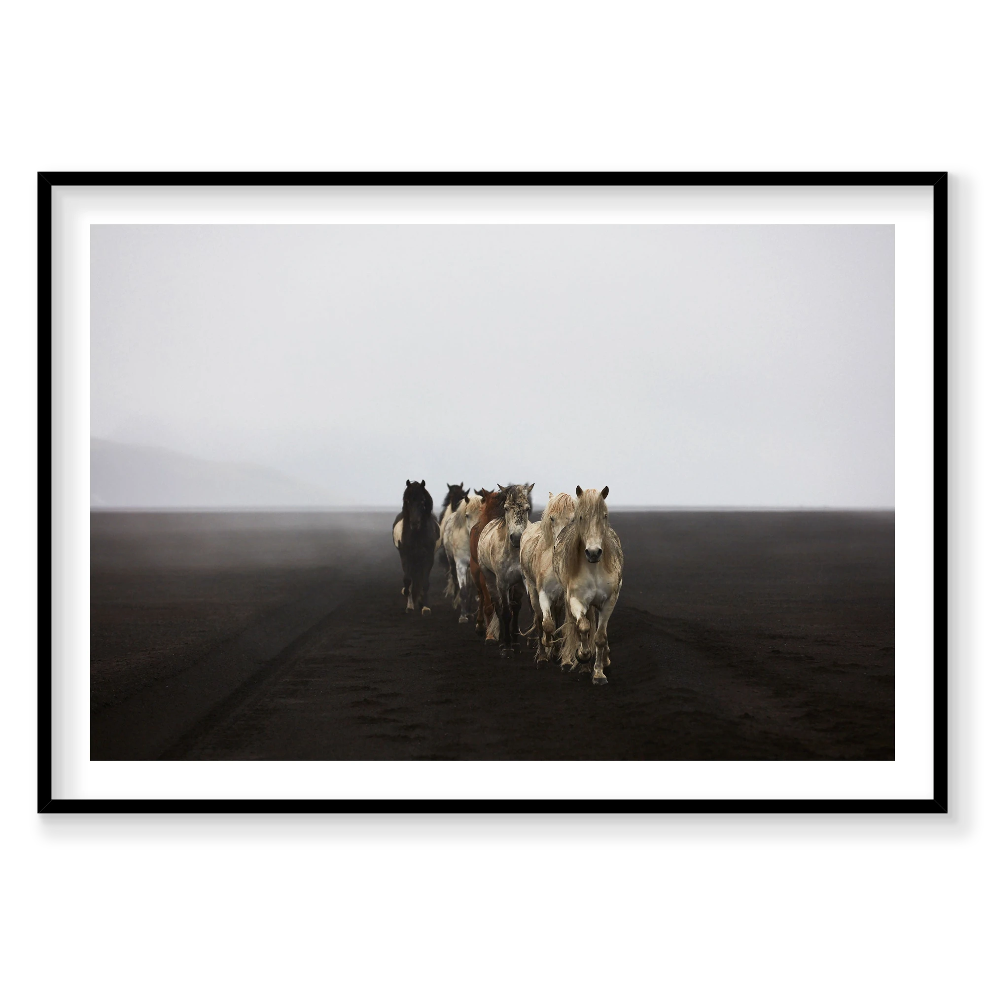 Highlands, Iceland, Horizontal Print, black Victorian Ash frame