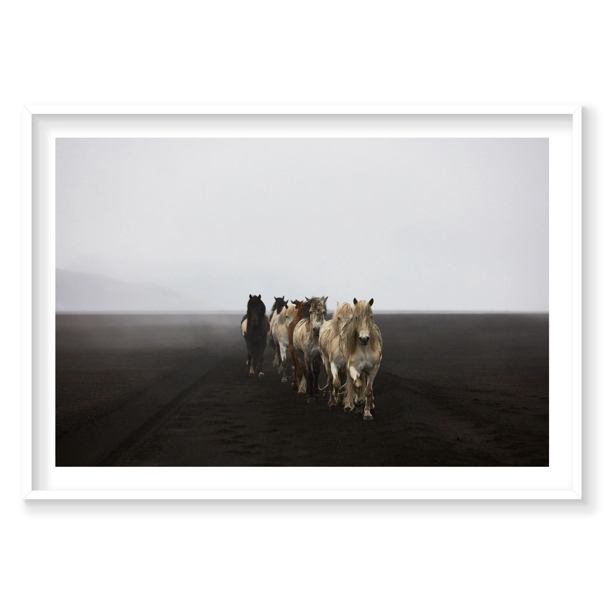 Highlands, Iceland, Horizontal Print, white Victorian Ash frame