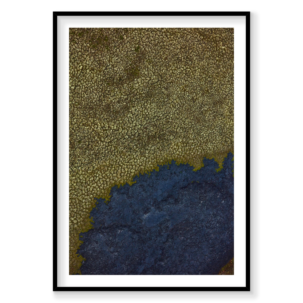 Moss Green, Iceland, Vertical Print, black Victorian Ash frame