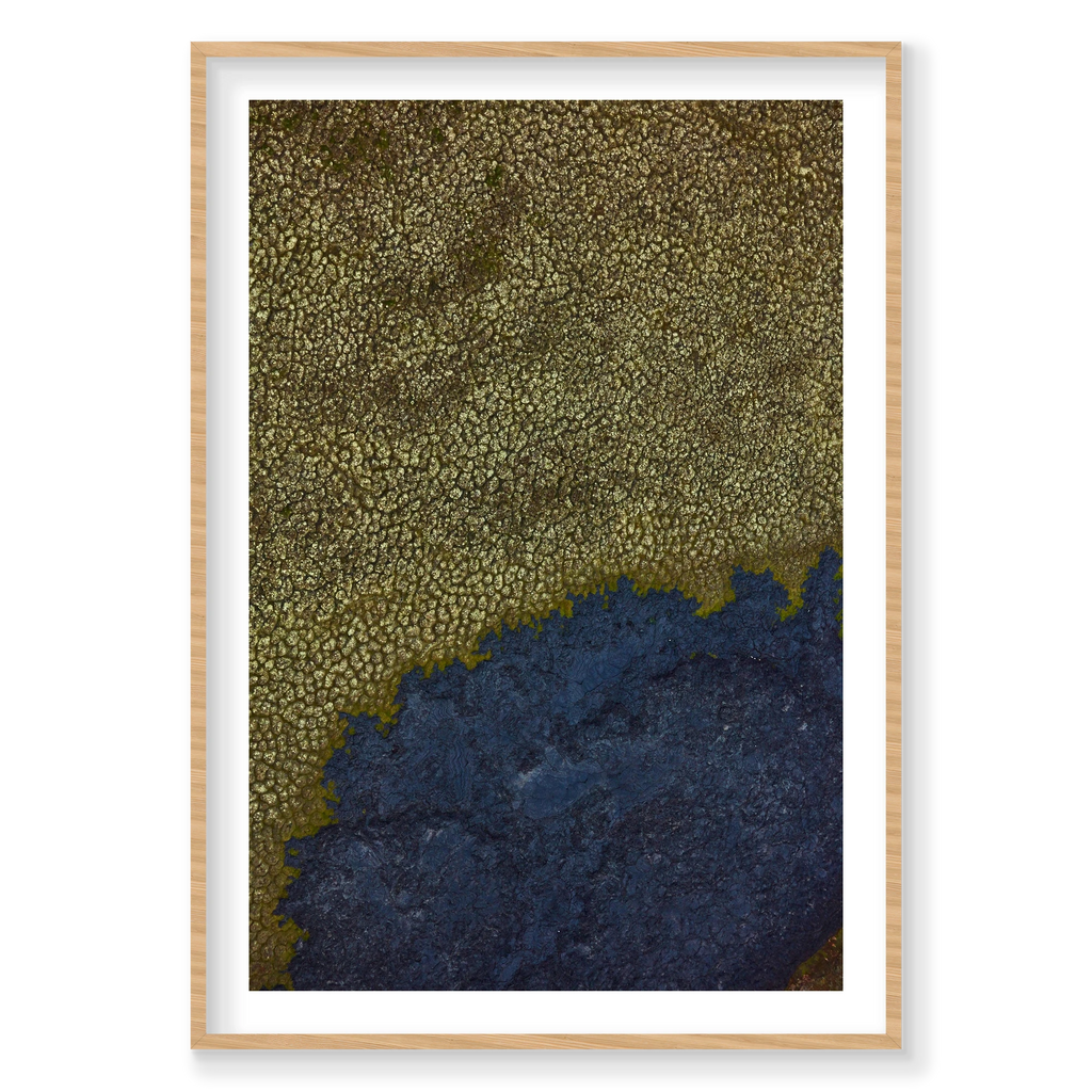 Moss Green, Iceland, Vertical Print, natural Victorian Ash frame