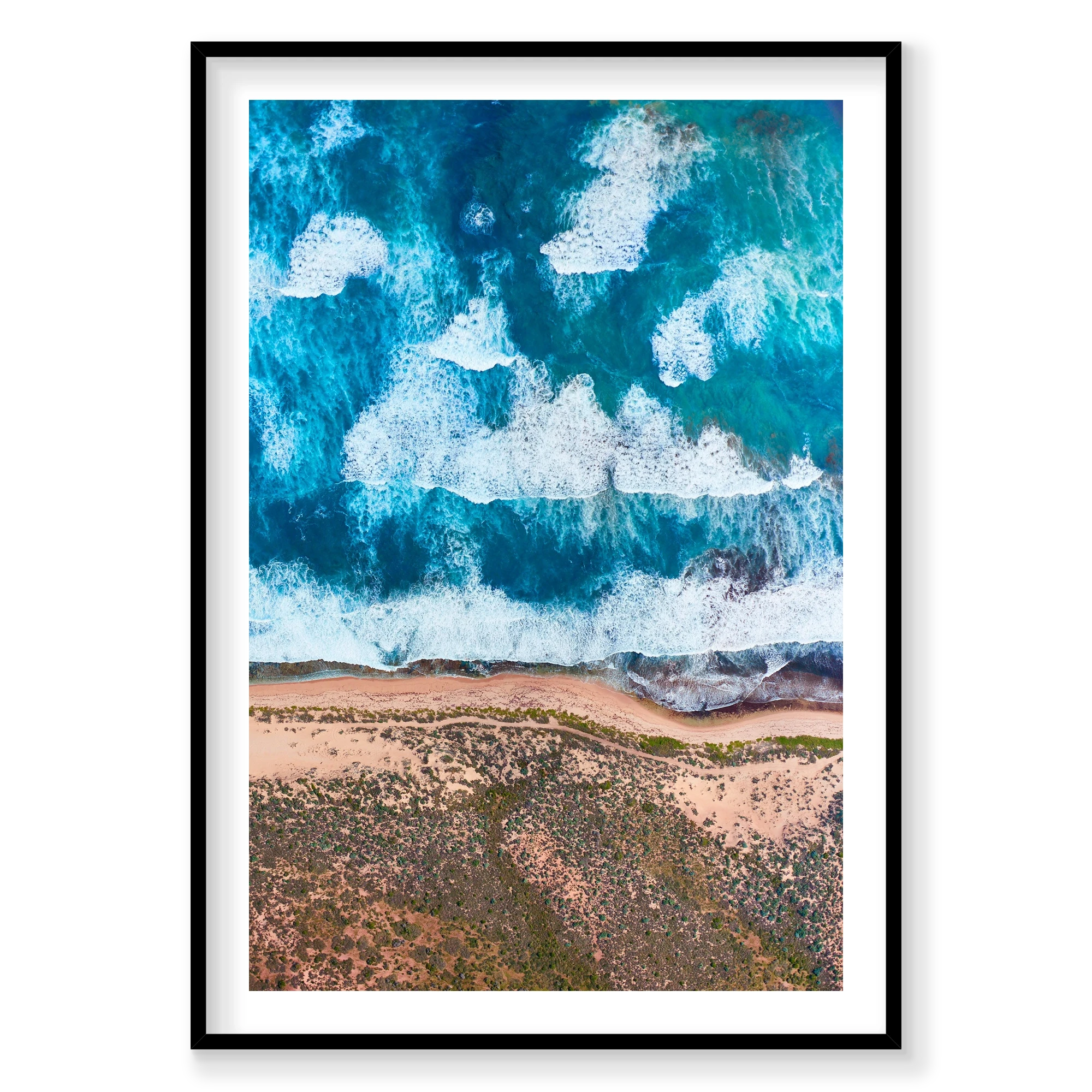 Layered, Kalbarri, Vertical Print, black Victorian Ash frame
