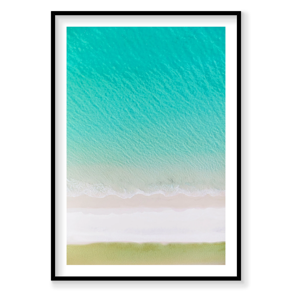Layers, Whitehaven Beach, Vertical Print, black Victorian Ash frame