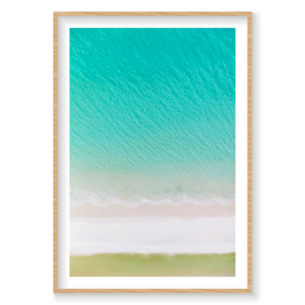 Layers, Whitehaven Beach, Vertical Print, natural Victorian Ash frame