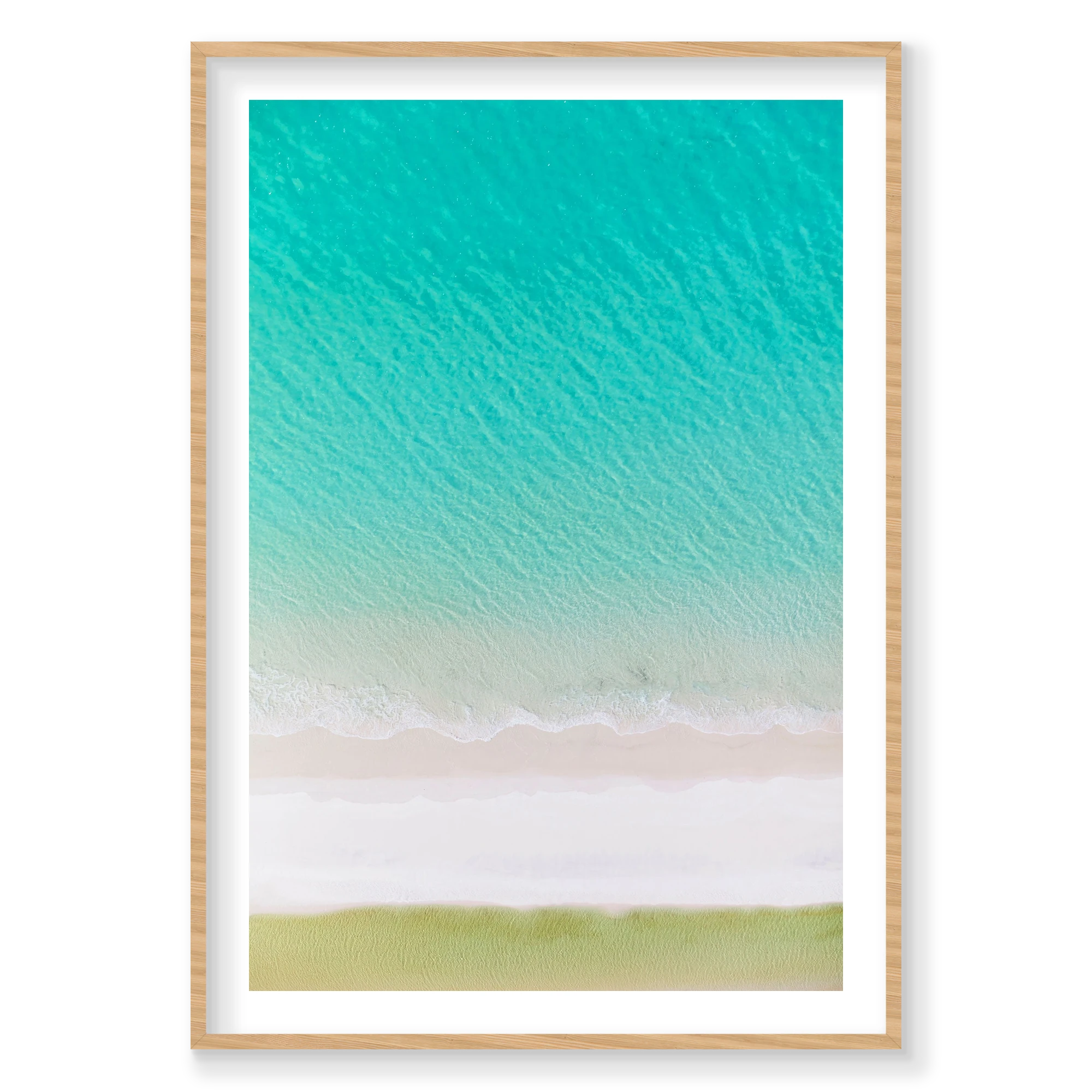 Layers, Whitehaven Beach, Vertical Print, natural Victorian Ash frame