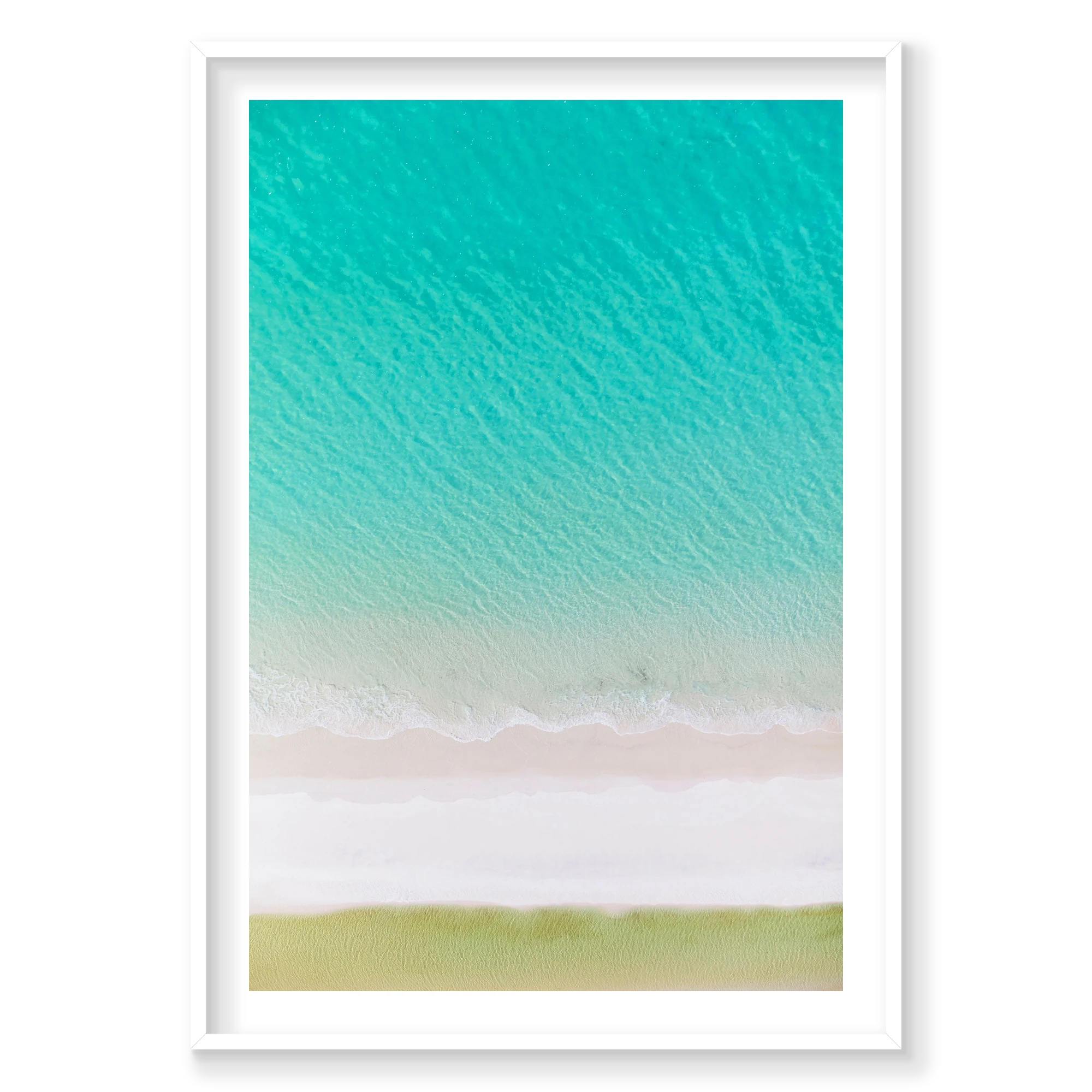 Layers, Whitehaven Beach, Vertical Print, white Victorian Ash frame