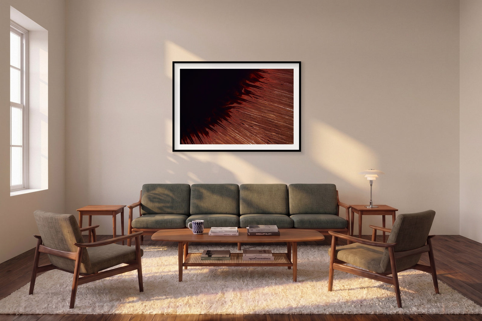 Leeching, Western Australia, Horizontal Print shown framed in a living room
