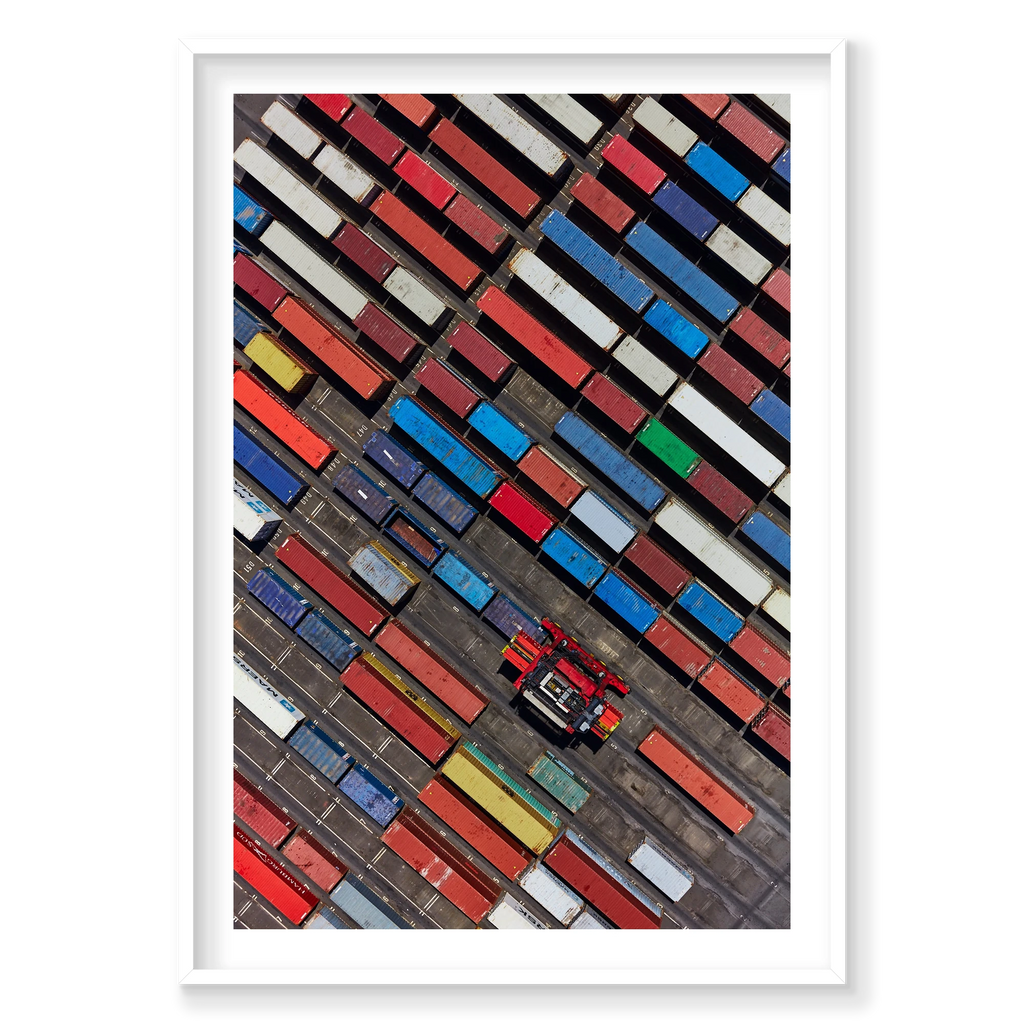 Cargo, Botany Bay, Vertical Print, white Victorian Ash frame
