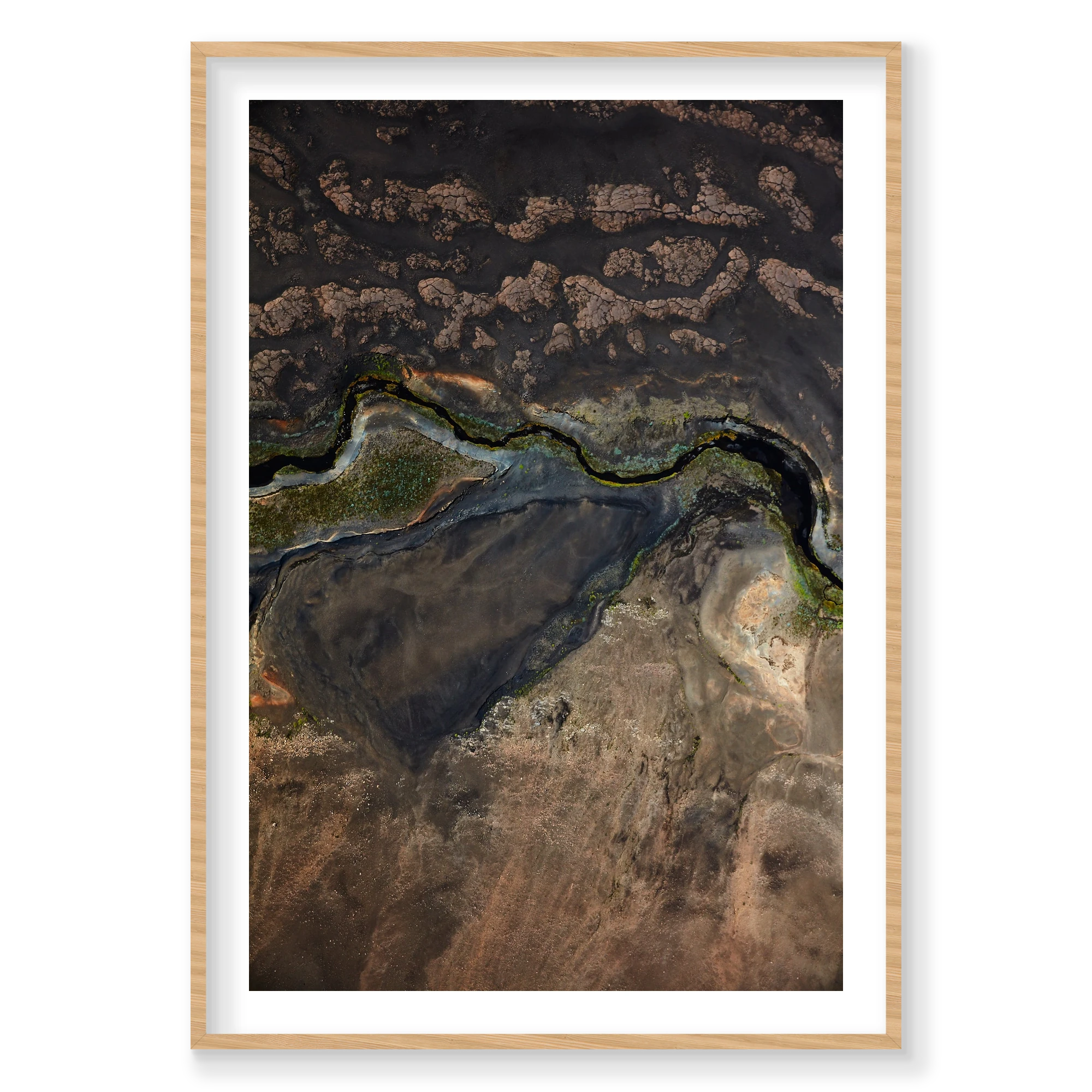 Life, Iceland, Vertical Print, natural Victorian Ash frame