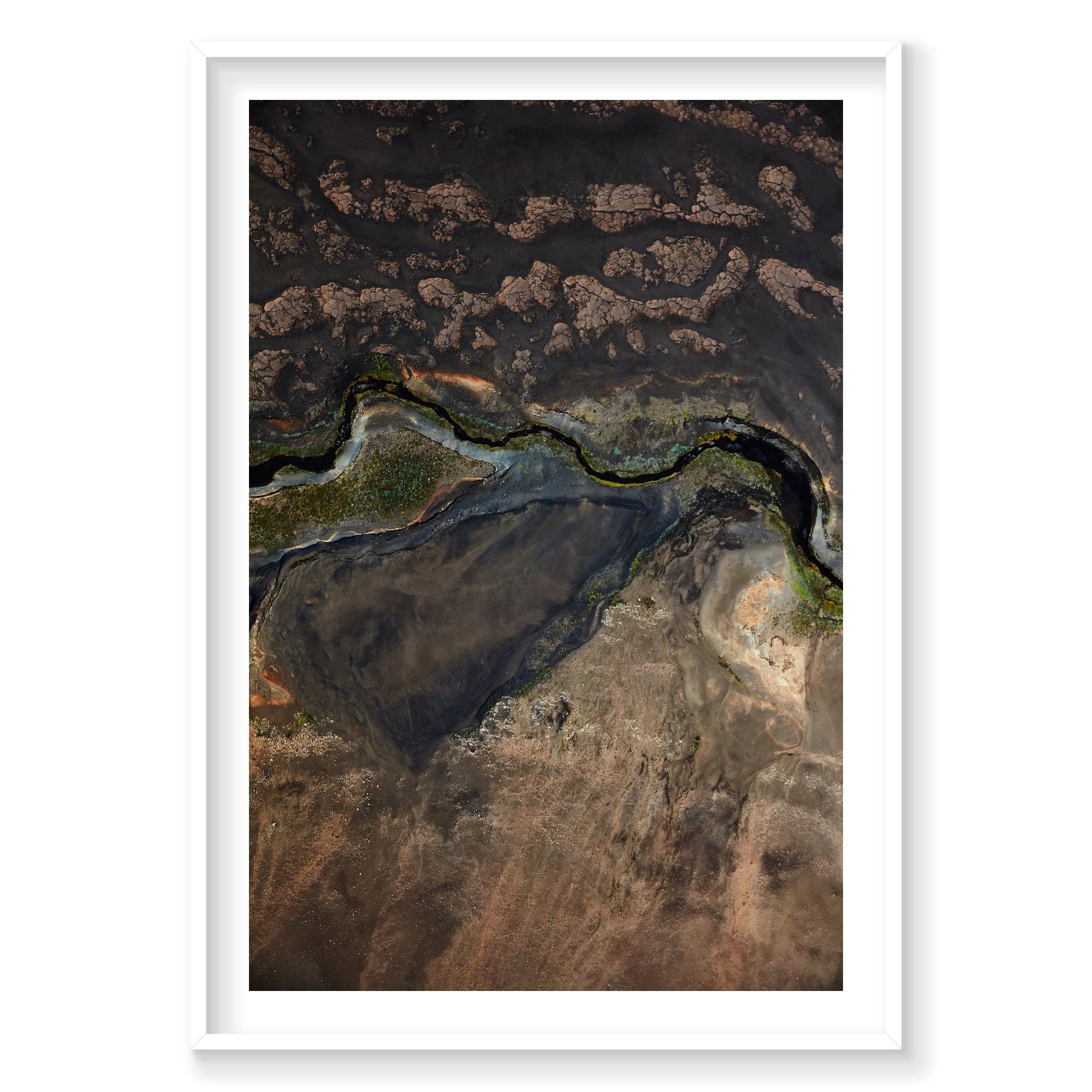 Life, Iceland, Vertical Print, white Victorian Ash frame