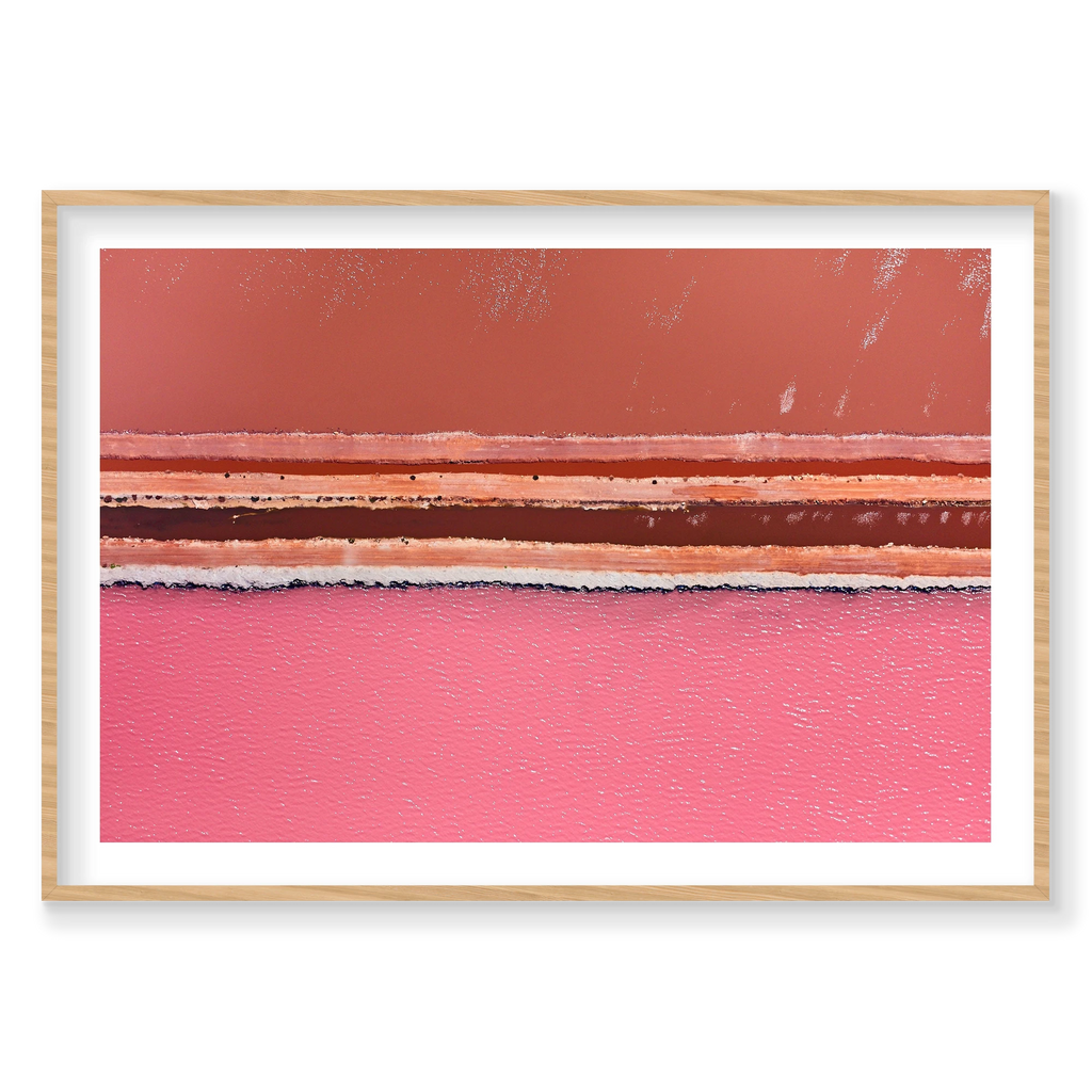 Lines, Hutt Lagoon, Horizontal Print, natural Victorian Ash frame