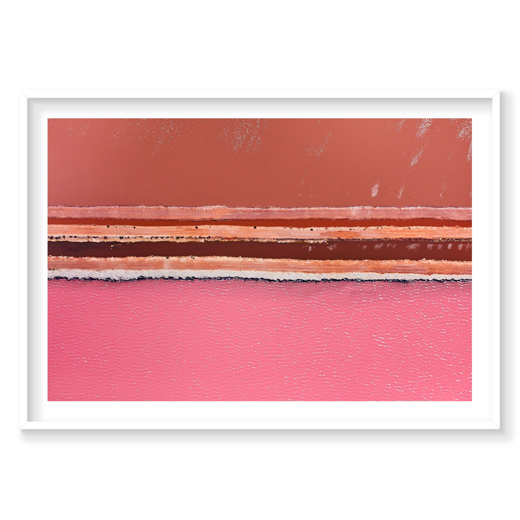 Lines, Hutt Lagoon, Horizontal Print, white Victorian Ash frame