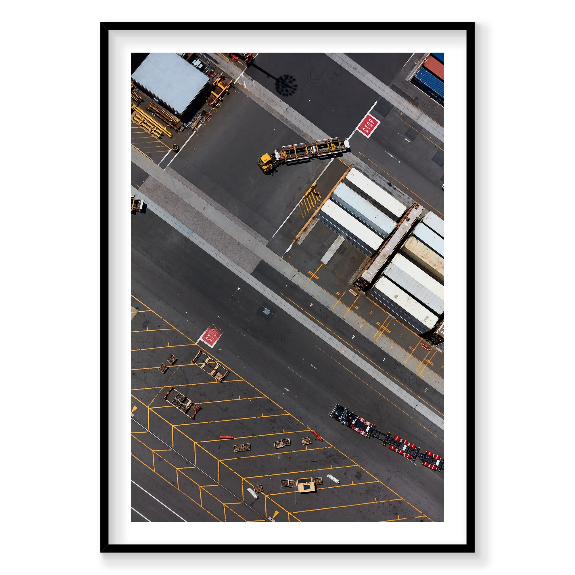 Loading Zone, Botany Bay, Vertical Print, black Victorian Ash frame