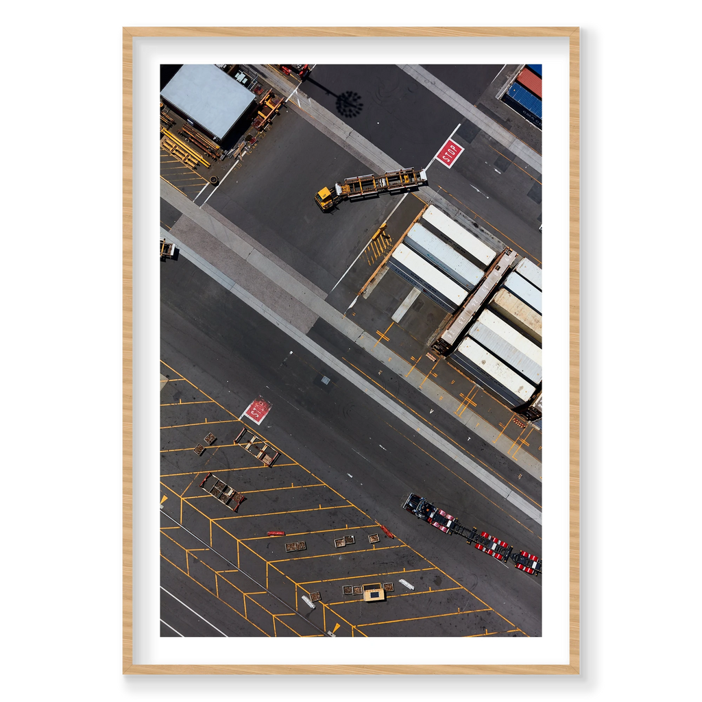 Loading Zone, Botany Bay, Vertical Print, natural Victorian Ash frame