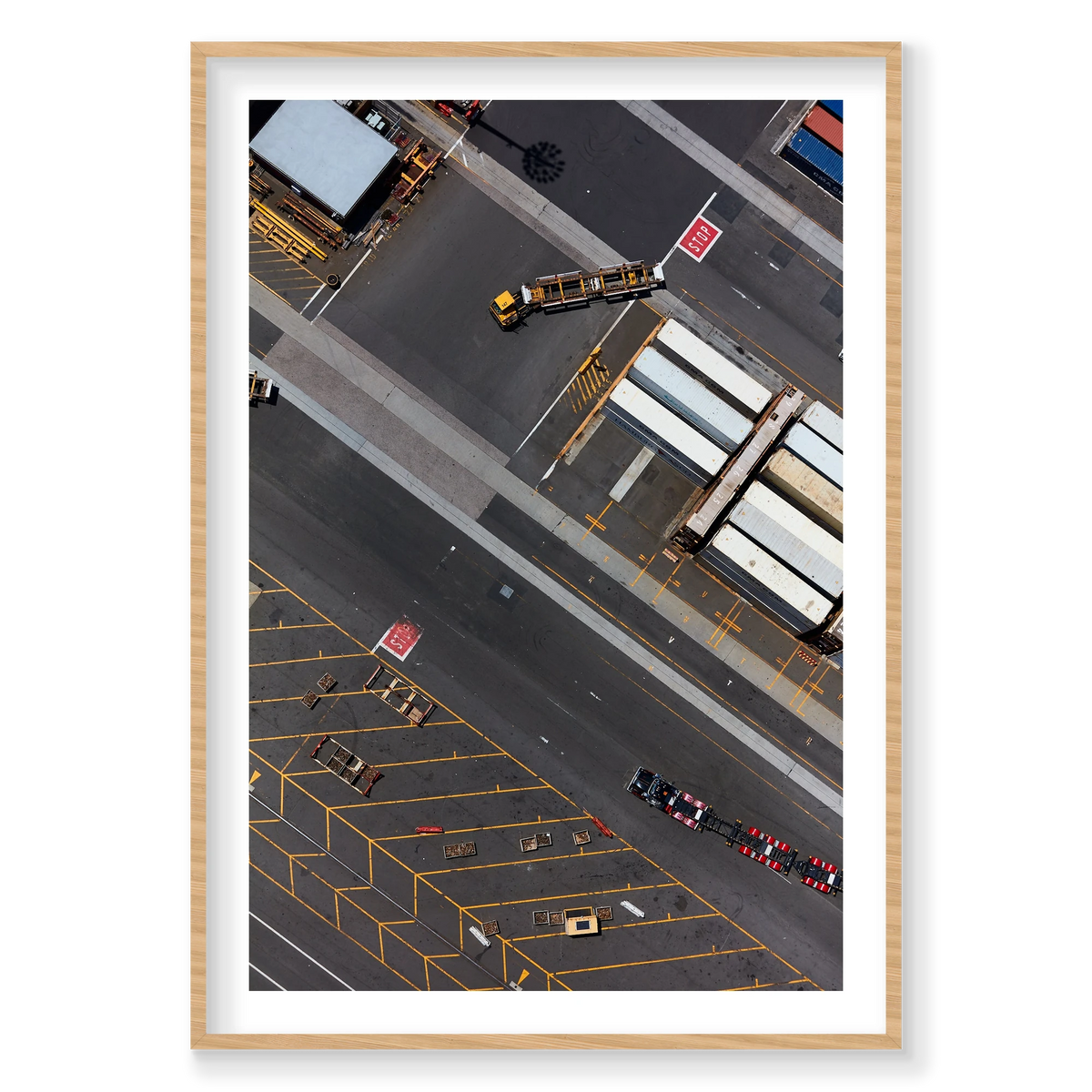 Loading Zone, Botany Bay, Vertical Print, natural Victorian Ash frame