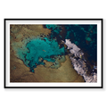 Lone Kayak, Rottnest Island, WA, Horizontal Print, black Victorian Ash frame