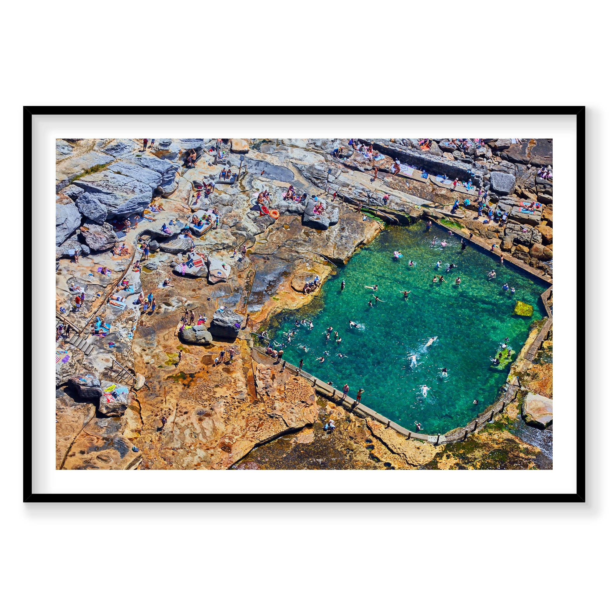 Mahon Pool, Horizontal Print, black Victorian Ash frame