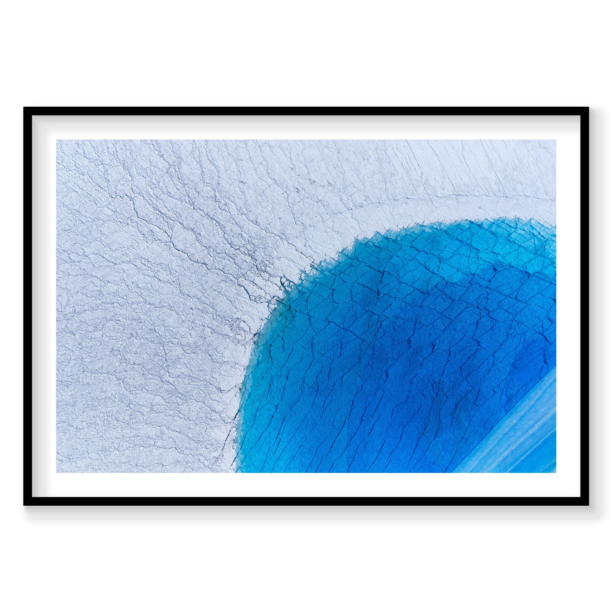 Meltwater, Greenland, Horizontal Print, black Victorian Ash frame